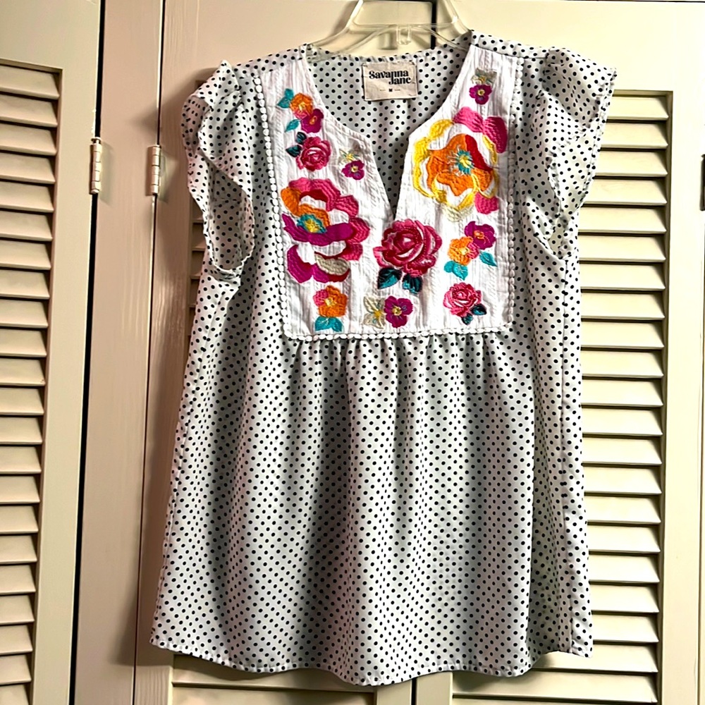 Polka dot blouse